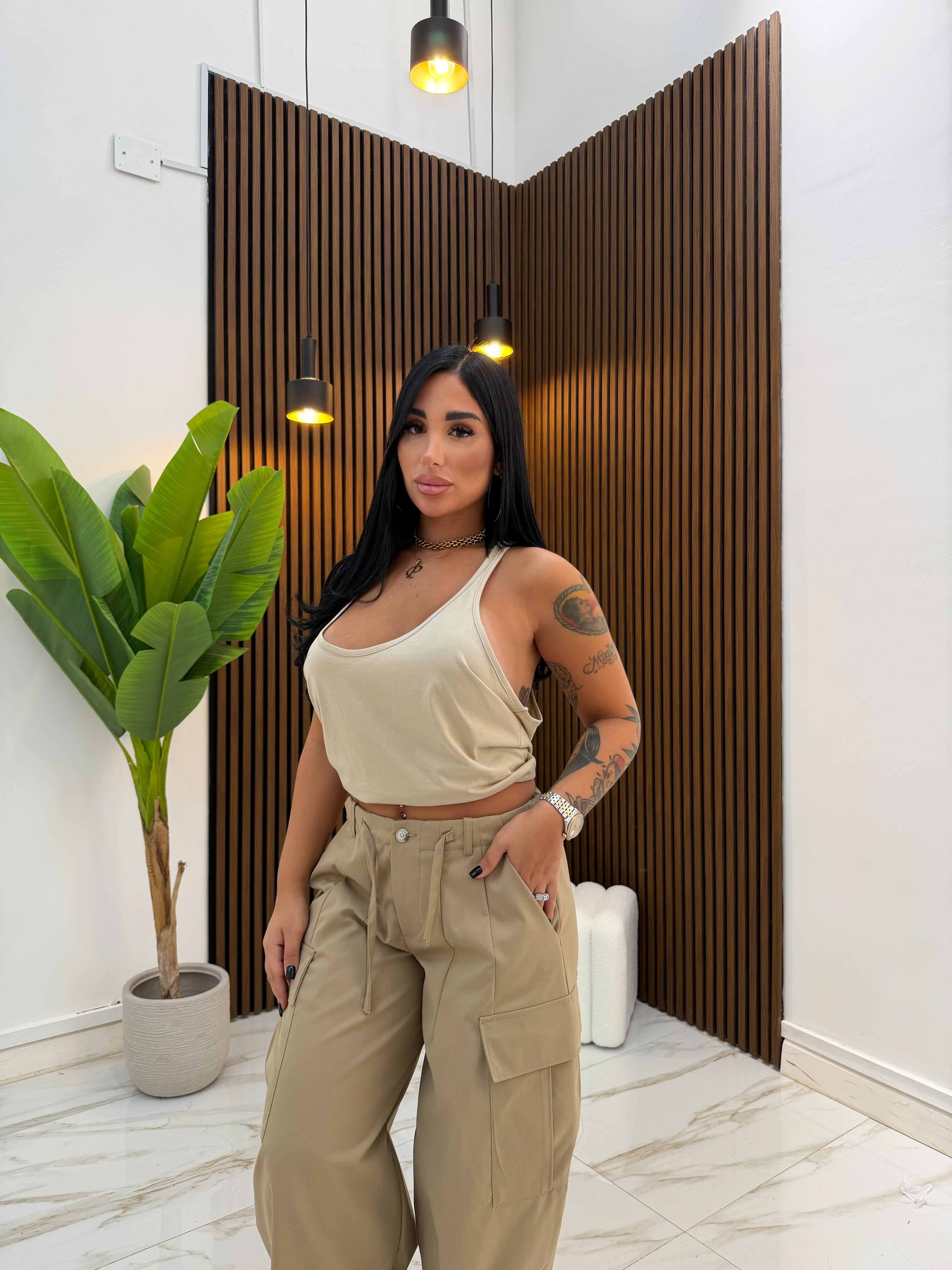 CANOTTA OVERSIZE BEIGE