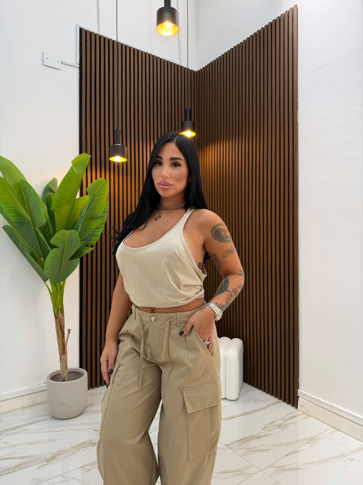 CANOTTA OVERSIZE BEIGE