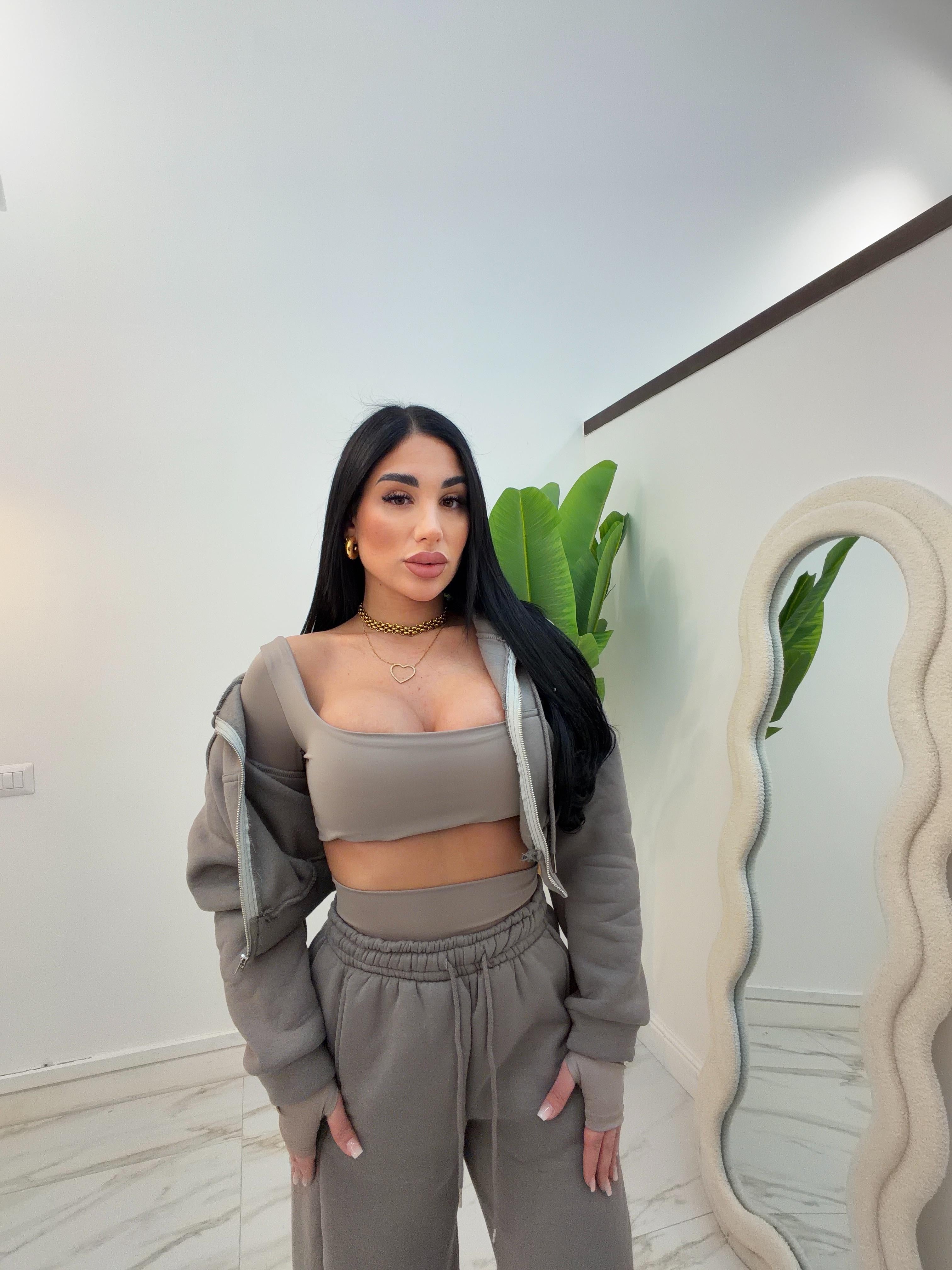 CORDINATO 3 PEZZI FANGO