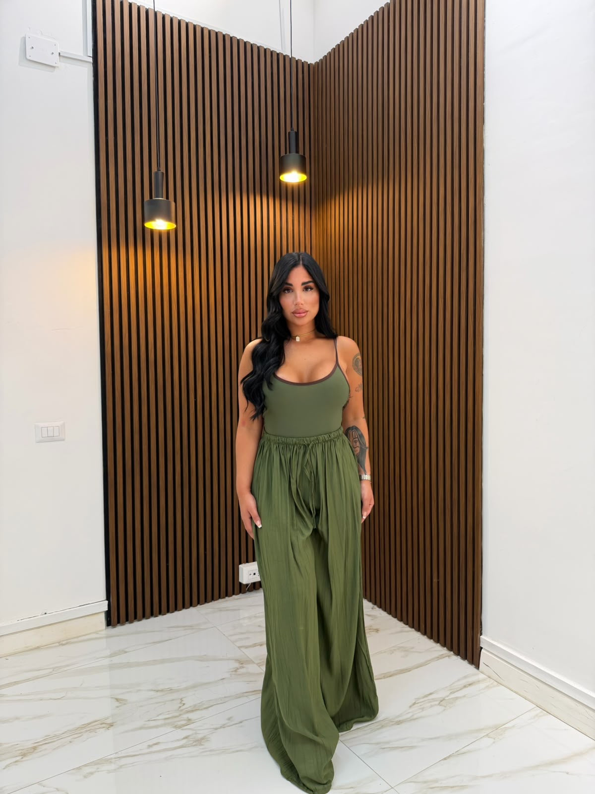 BODY KIM VERDE MILITARE E MARRONE