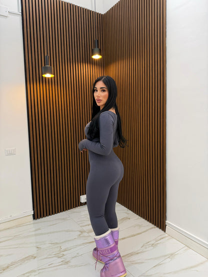 JUMPSUIT A COSTINE GRIGIO