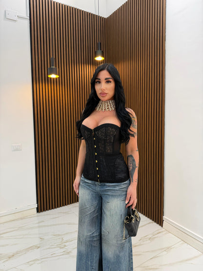 BUSTIER FAVOLA NERO