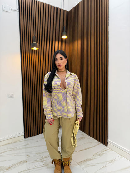 CAMICIA QUADRI ASIMMETRICA