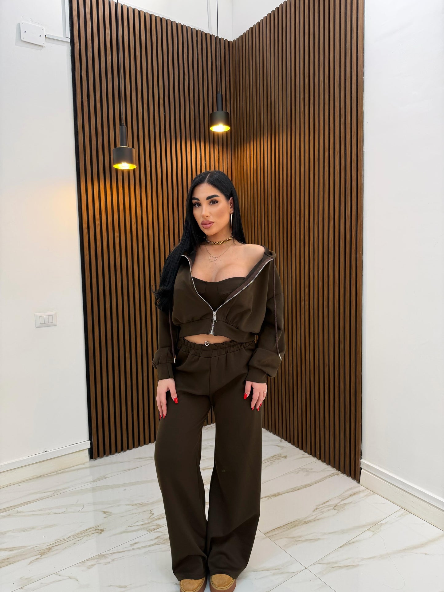 CORDINATO CLARISSA MARRONE