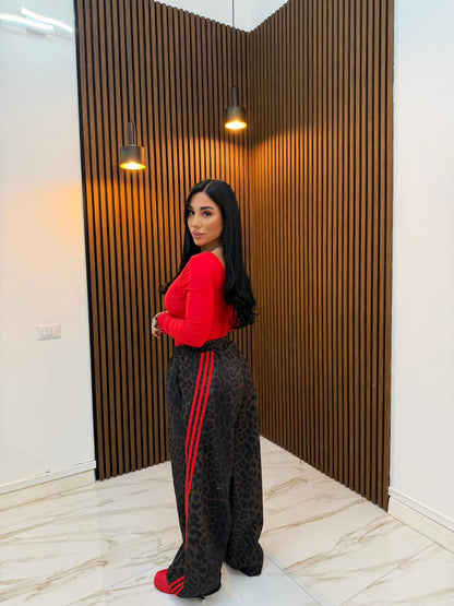 BODY SCOLLO ROTONDO ROSSO