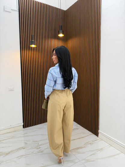 CAMICIA QUADRONI CELESTE