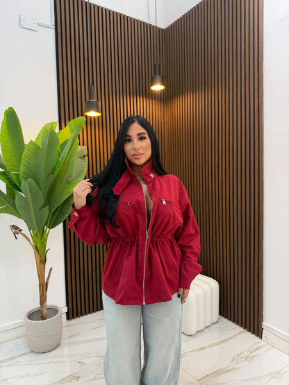 JACKET CON COULISSE ROSSO