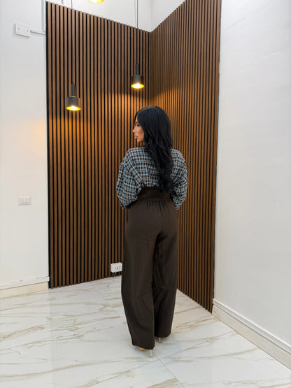 CAMICIA QUADRI BROWN