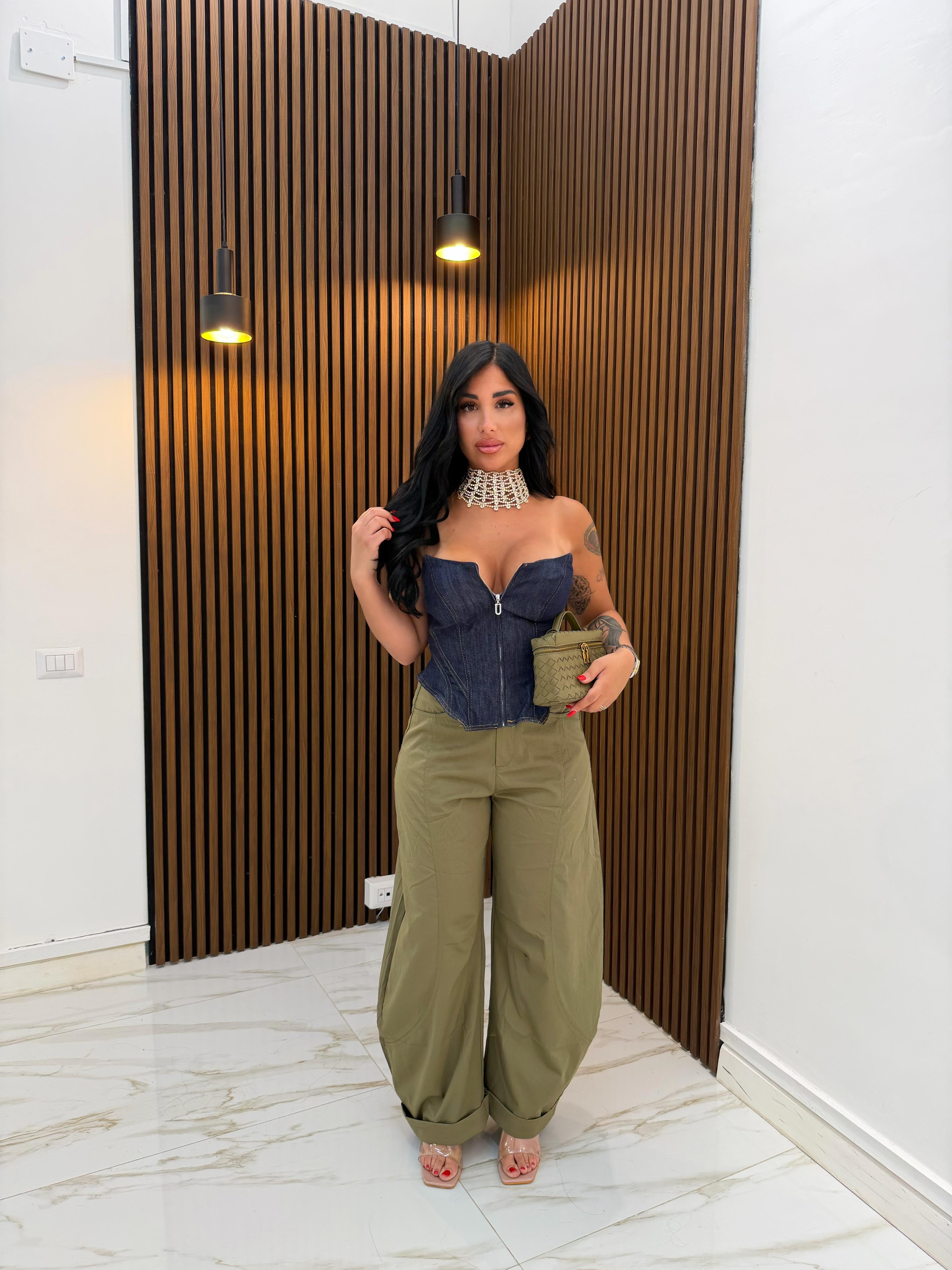 PANTALONE VERDE MILITARE