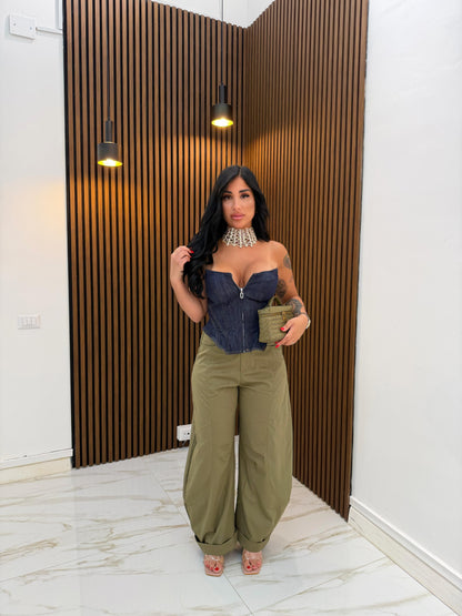 PANTALONE VERDE MILITARE