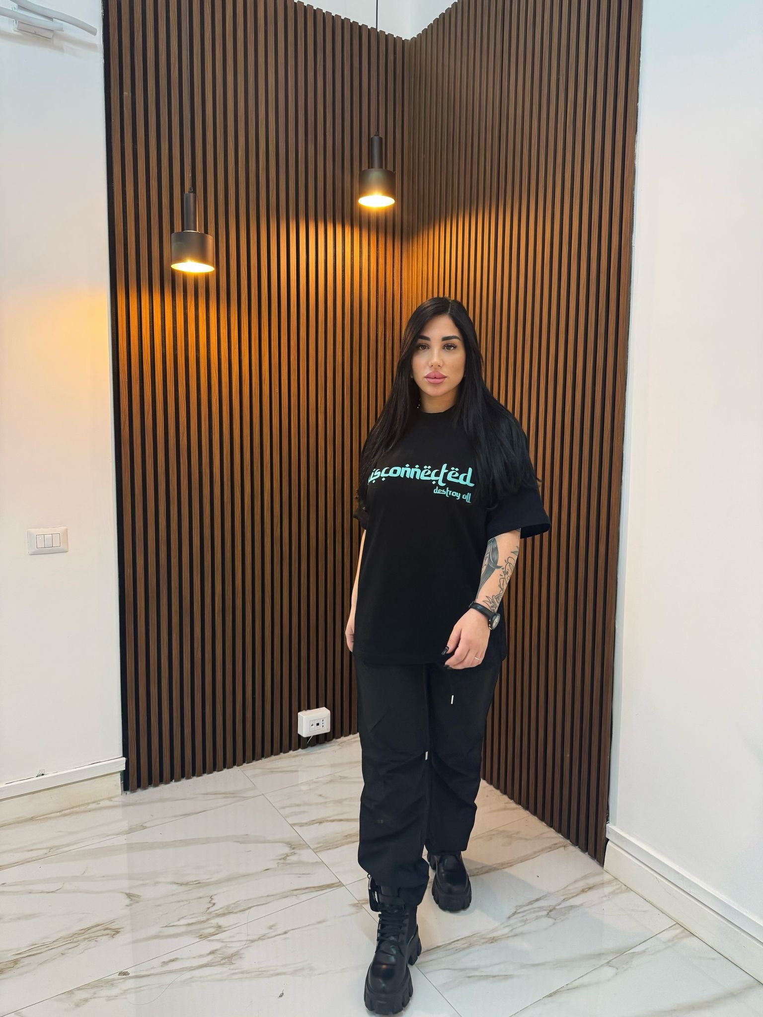 T-SHIRT CONNECTED NERO