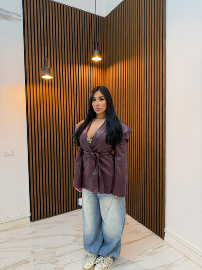 GIACCA ECOPELLE CON SPALLINE