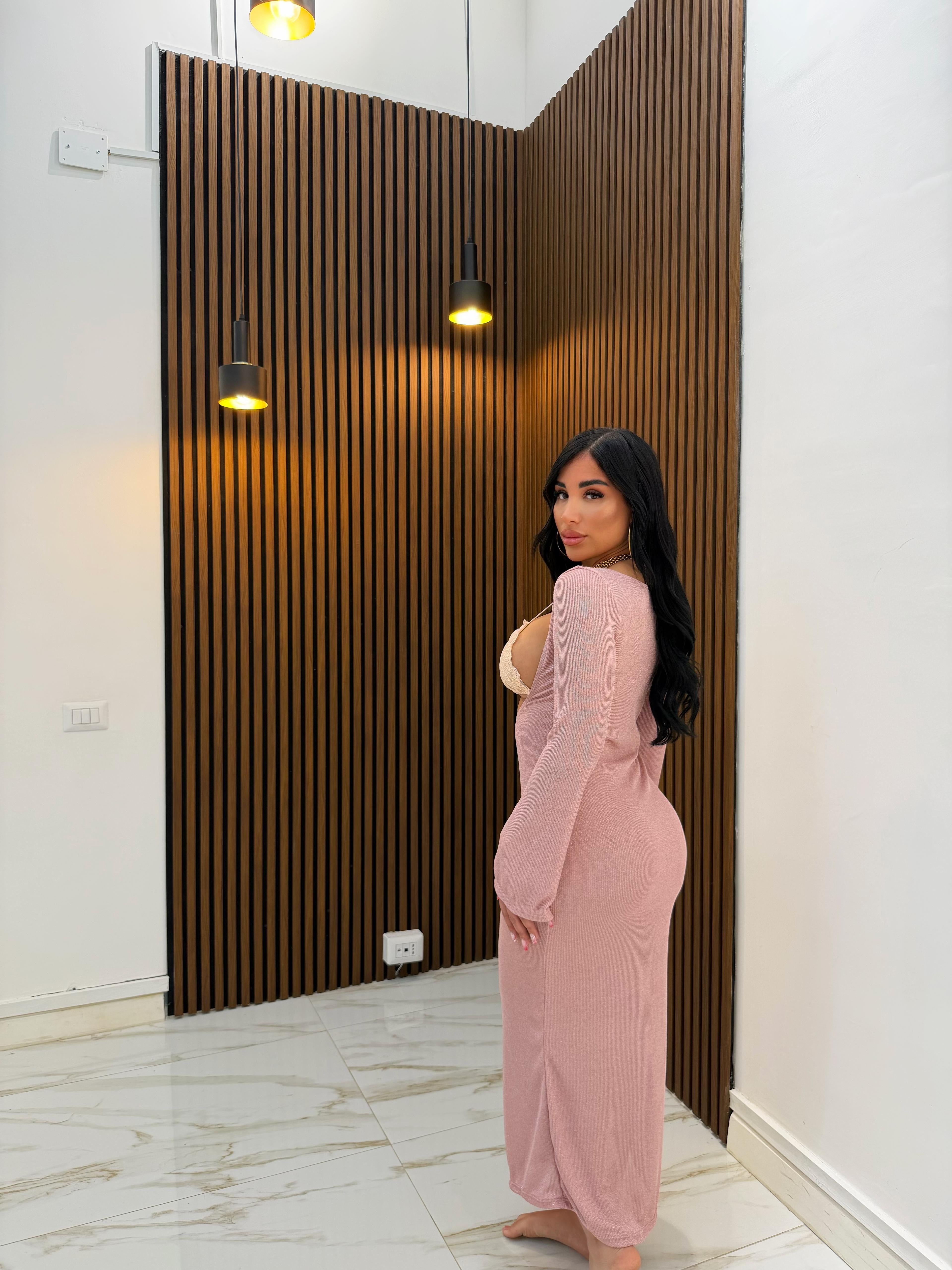 COPRICOSTUME IN LUREX ROSA