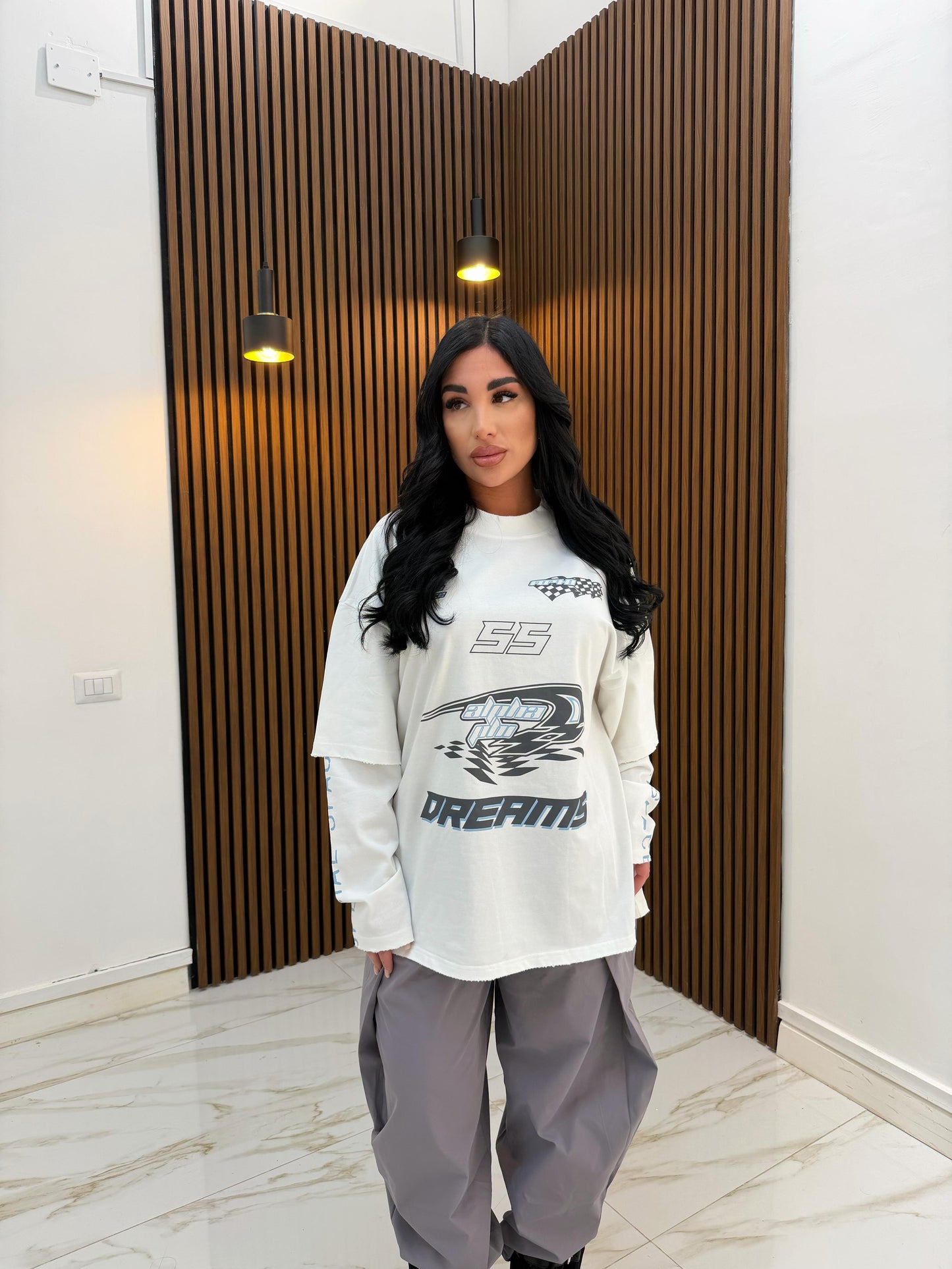 MAGLIA CINQUANTACINQUE BIANCO