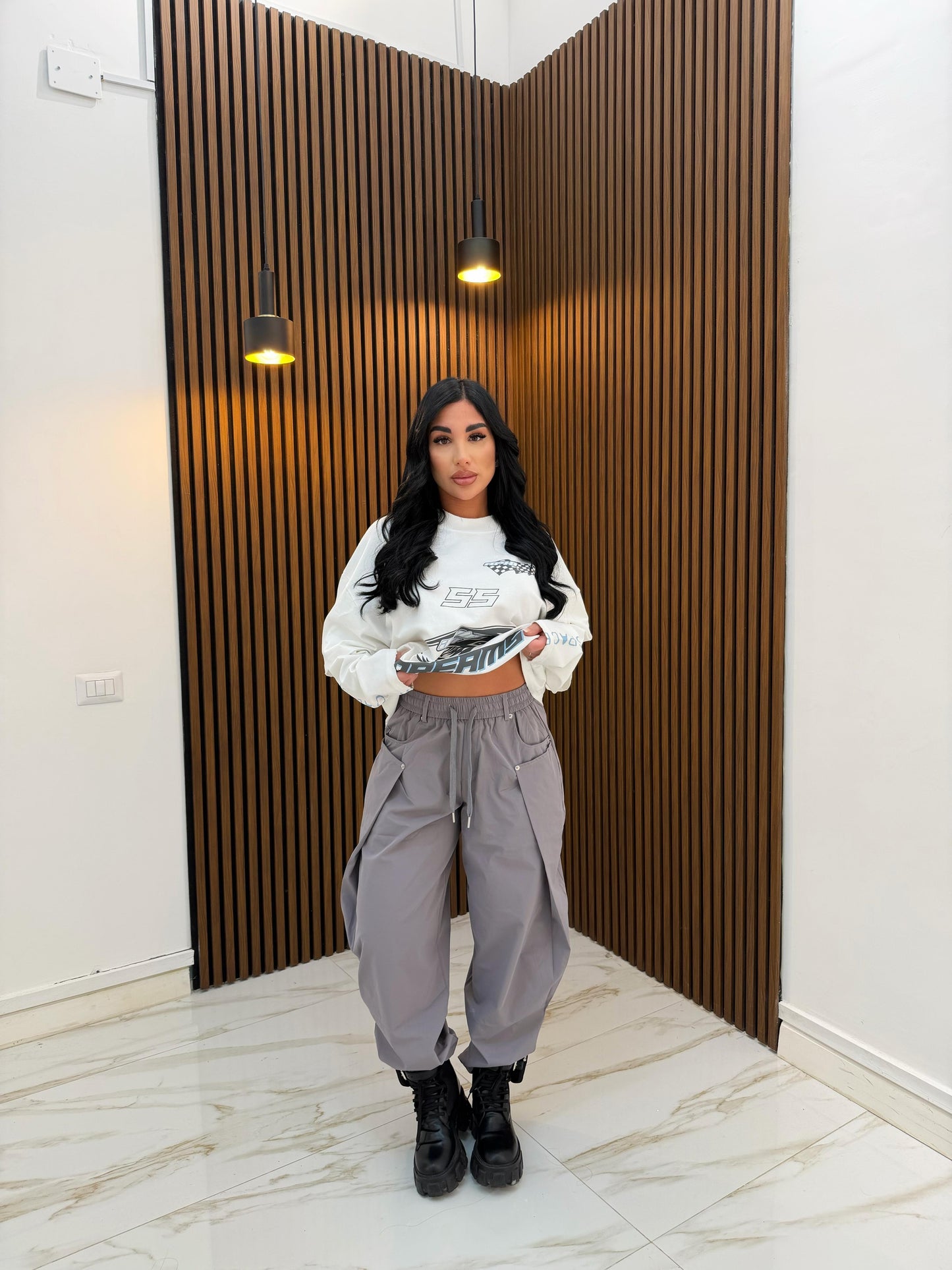 PANTALONE FATY GRIGIO