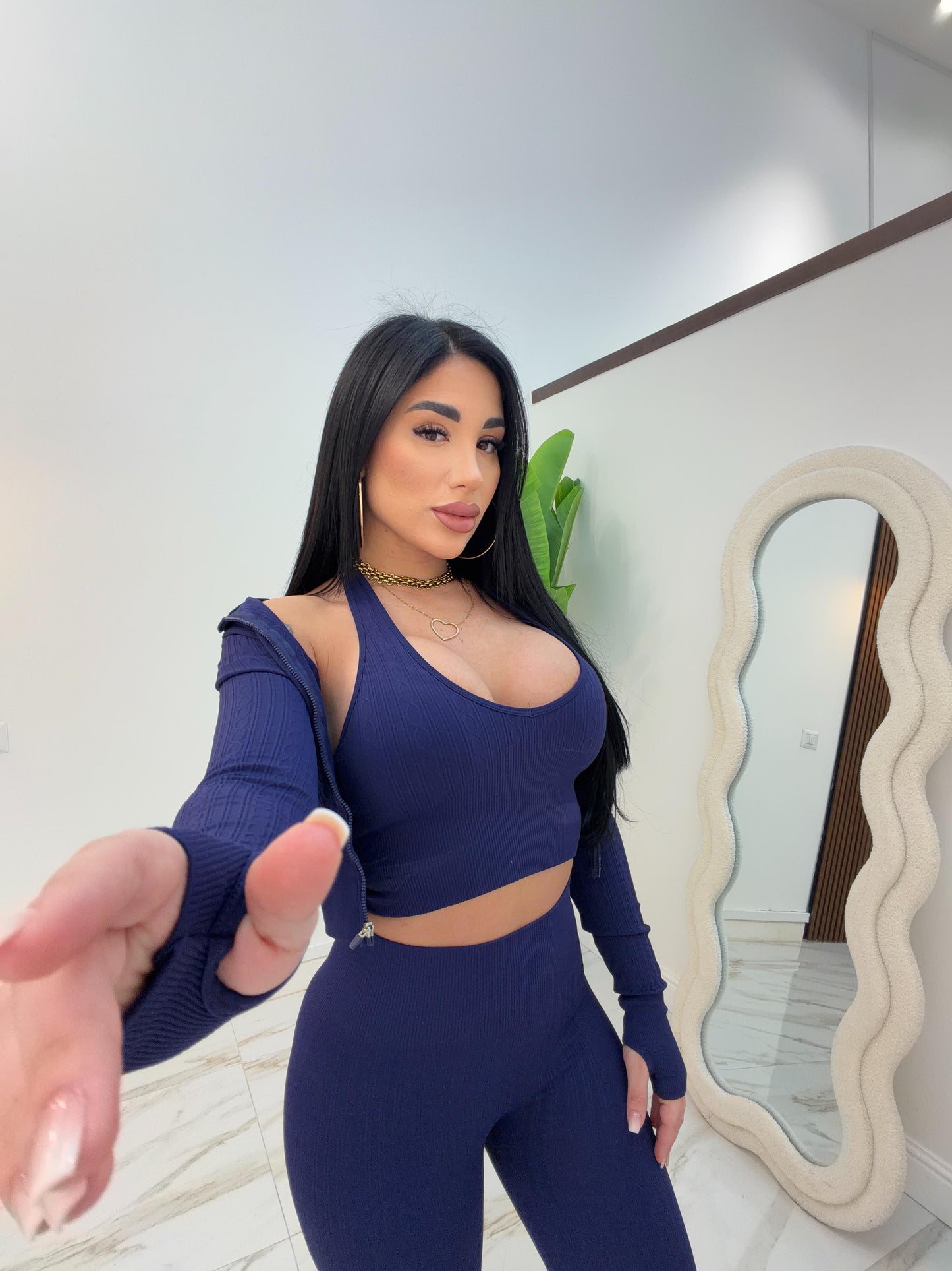 TRIS TRECCIA BLU NOTTE