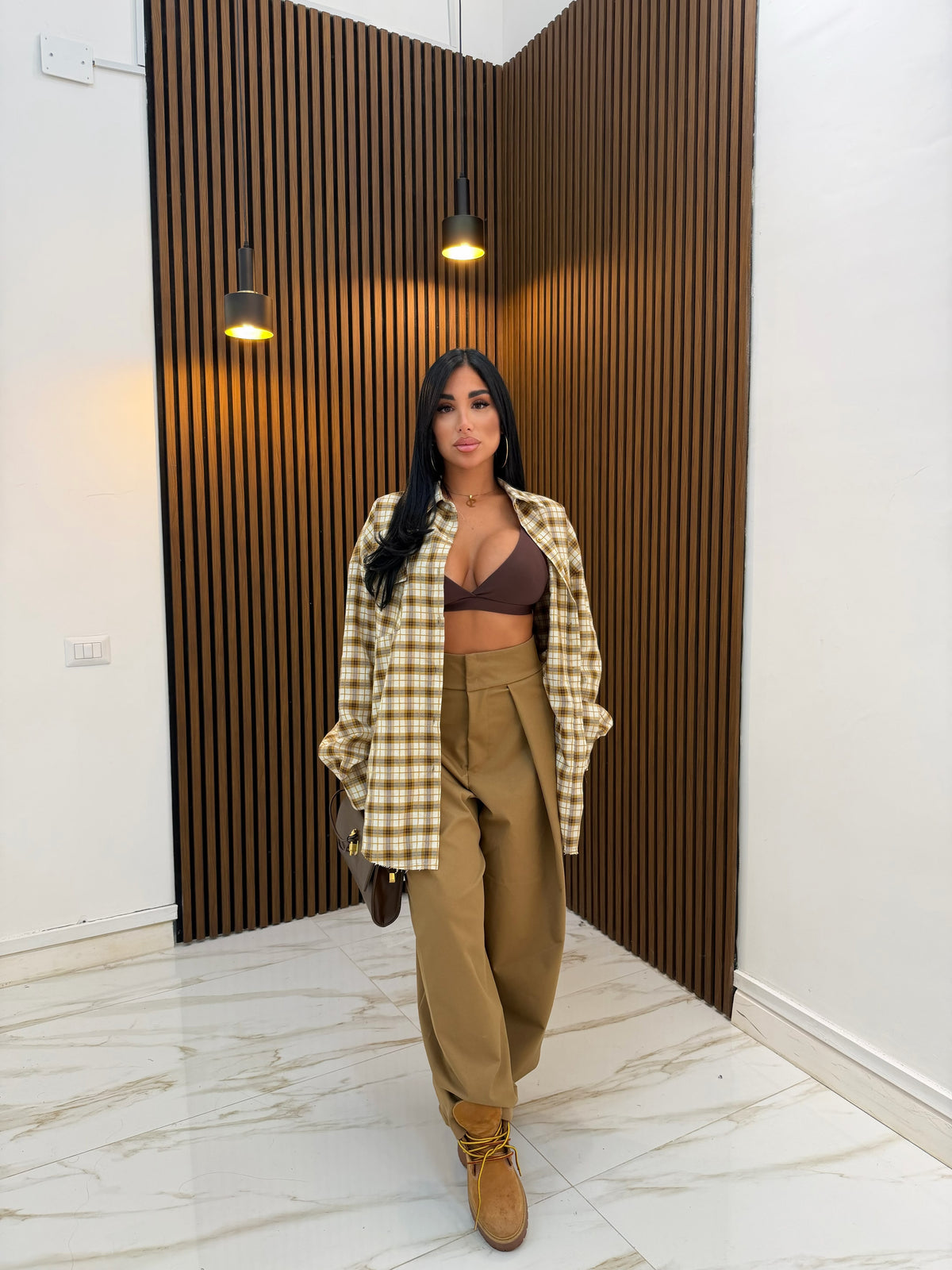 CAMICIA TABLE CUOIO