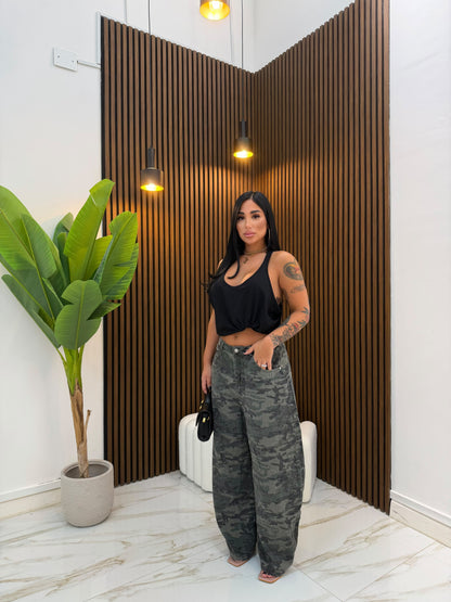 JEANS STRASS MILITARY