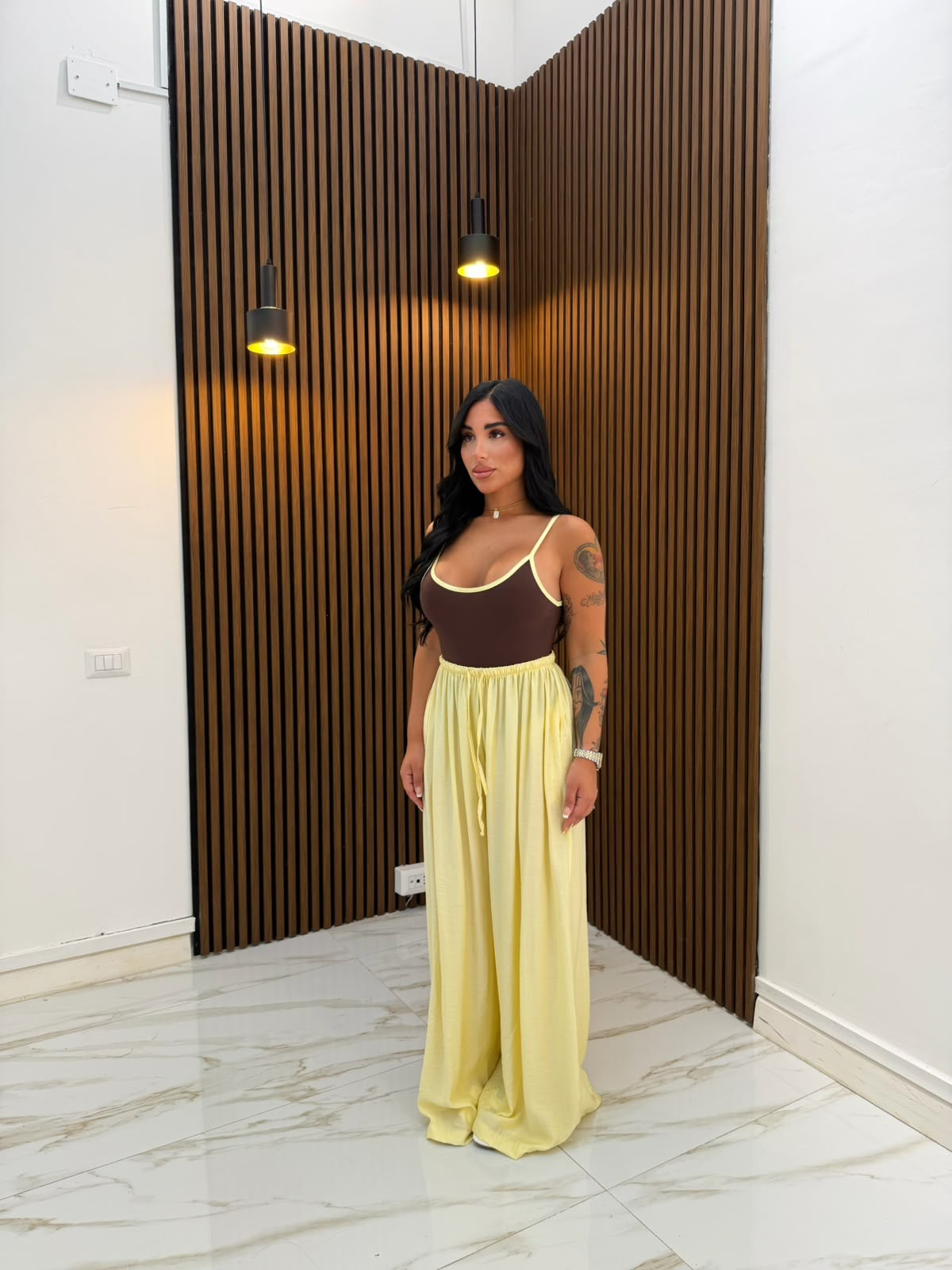 PANTALONE MORBIDOSO GIALLO