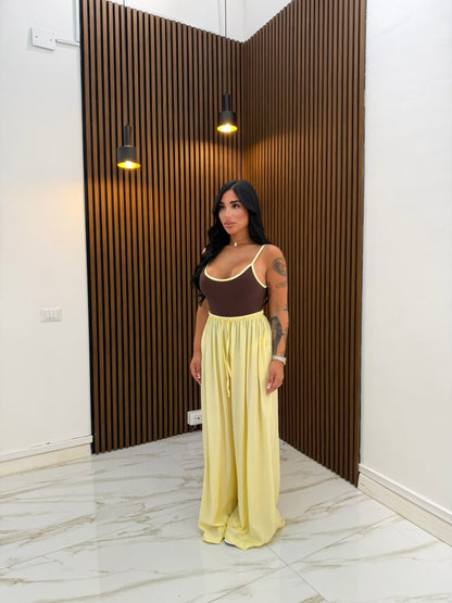 PANTALONE MORBIDOSO GIALLO
