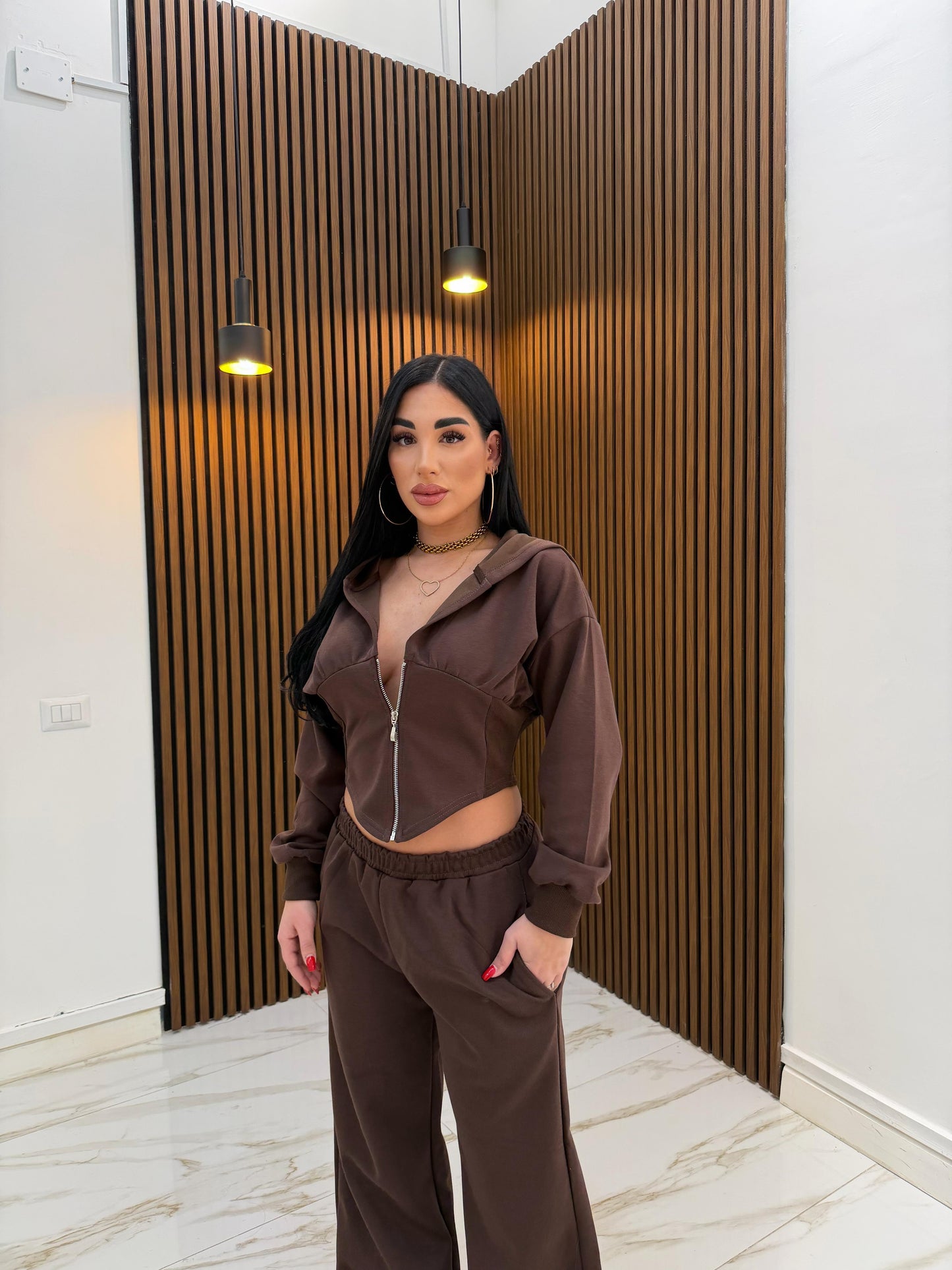 CORDINATO COCOS MARRONE