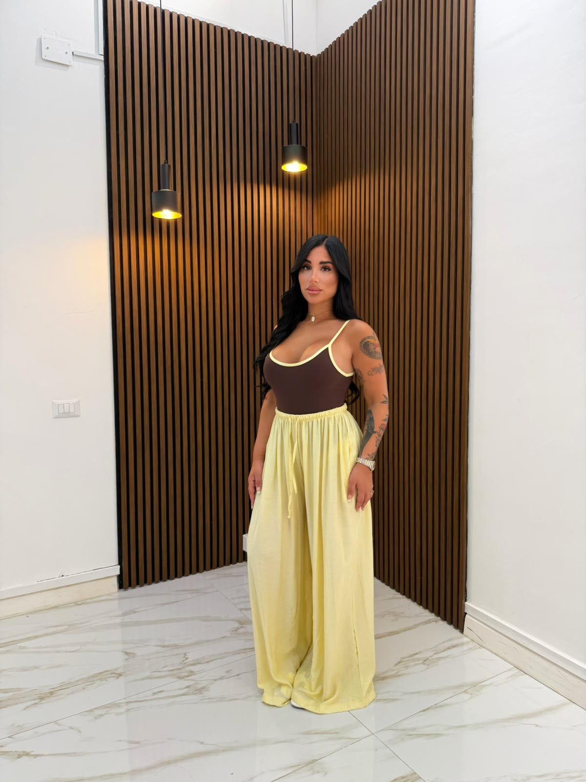 PANTALONE MORBIDOSO GIALLO