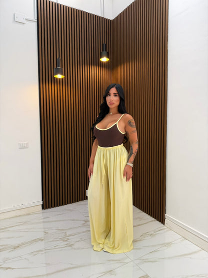 PANTALONE MORBIDOSO GIALLO