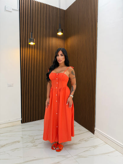 LONG DRESS CONCHIGLIA ARANCIONE