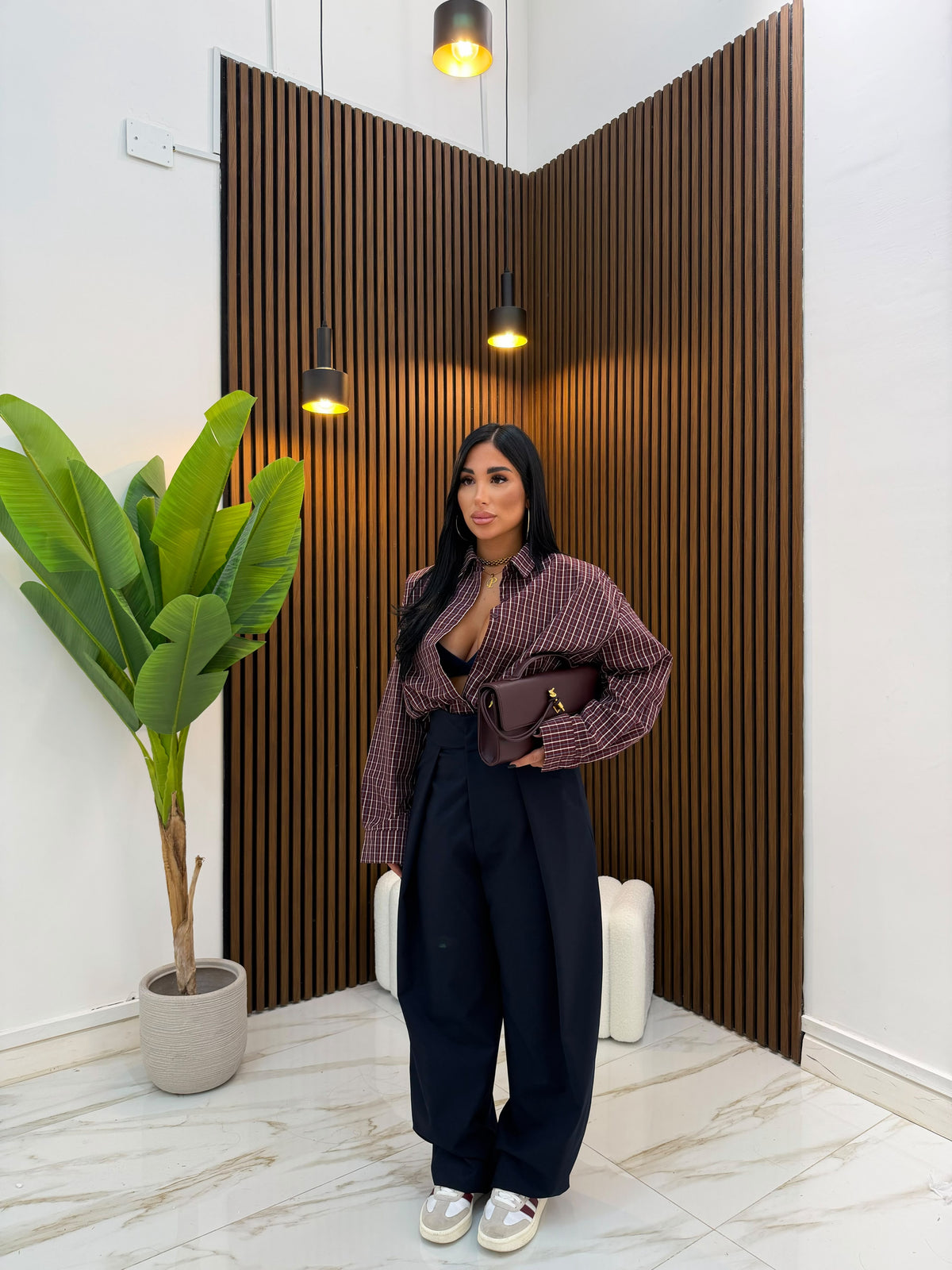 CAMICIA CHECK BORDEAUX