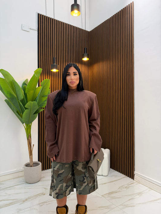 MAXI MAGLIA BROWN