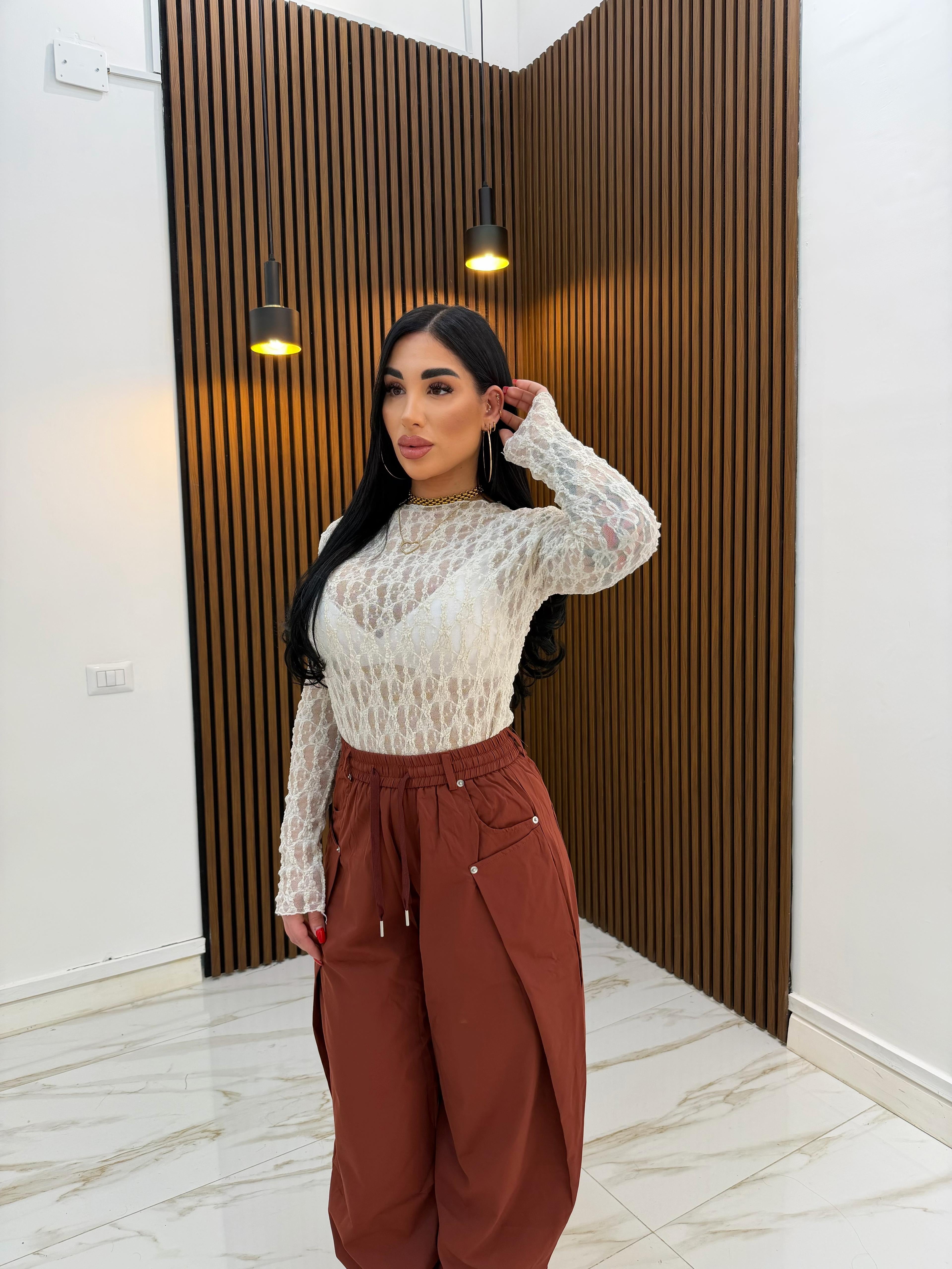 PANTALONE FATY BORDEAUX