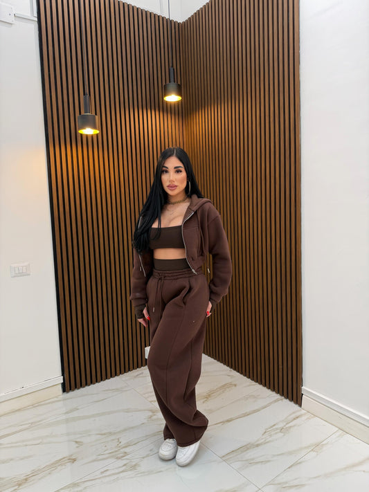 CORDINATO 3 PEZZI MARRONE