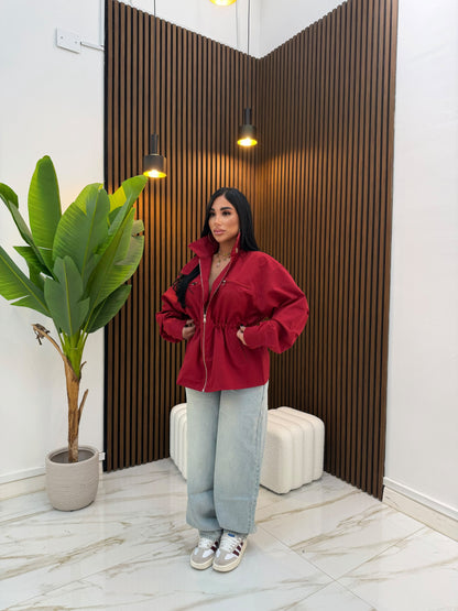 JACKET CON COULISSE ROSSO