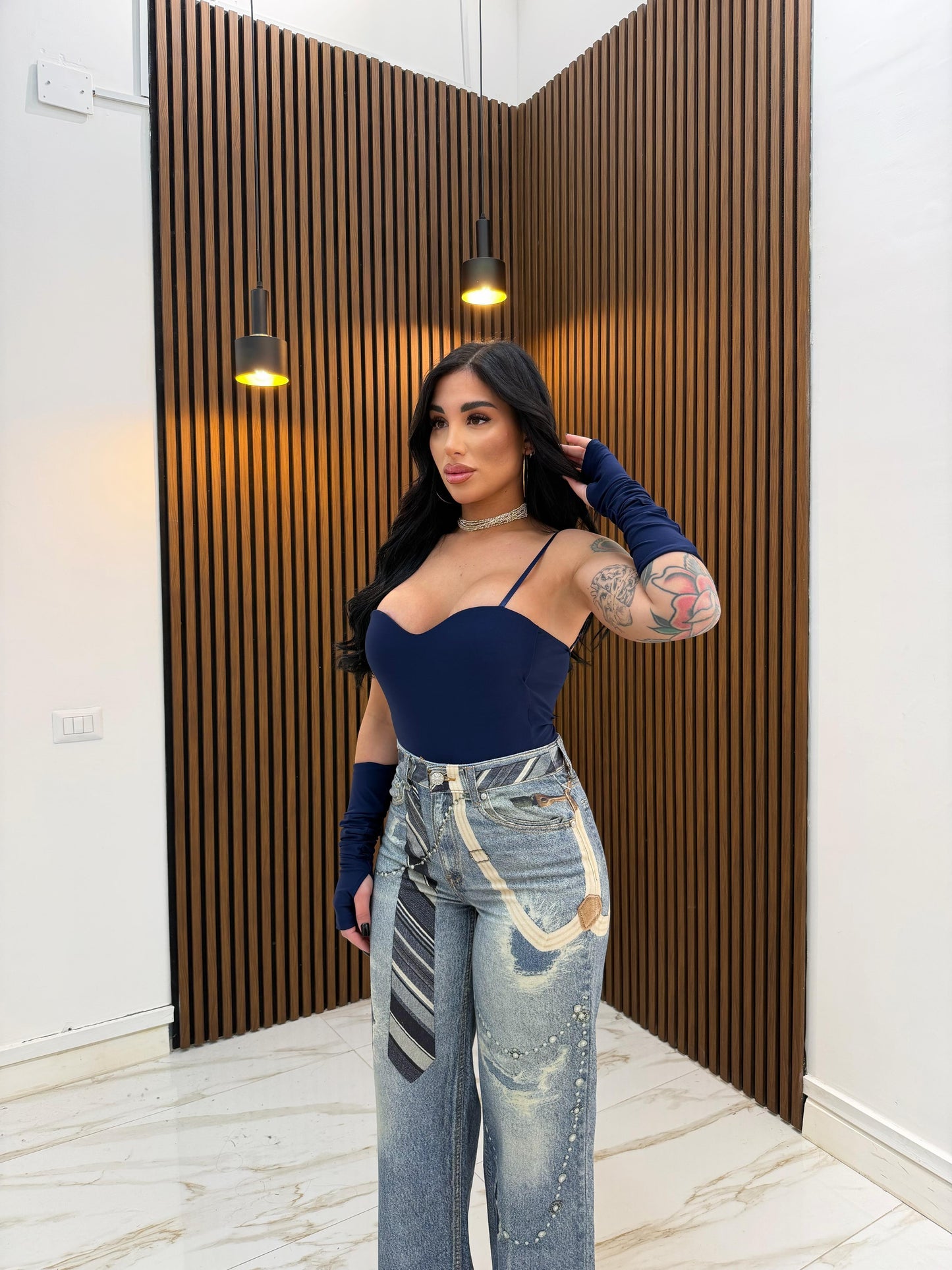 JEANS CRAVATTA
