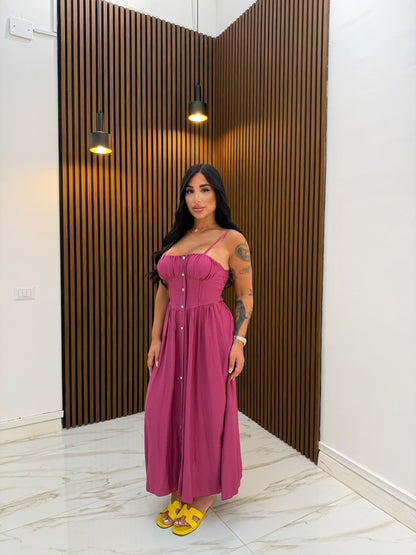 LONG DRESS CONCHIGLIA MAGENTA
