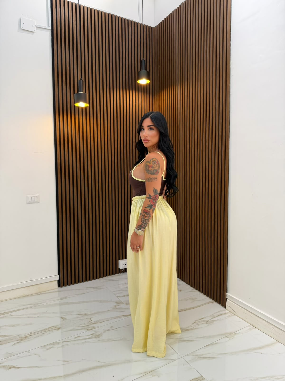 PANTALONE MORBIDOSO GIALLO