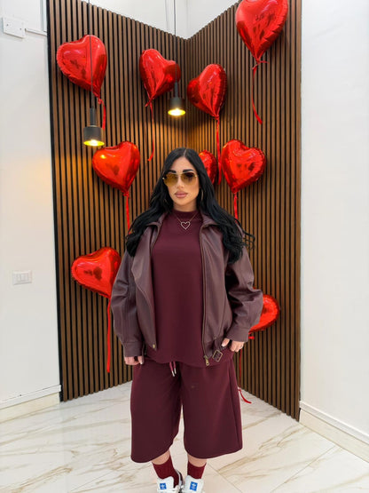 CORDINATO COMFY BORDEAUX