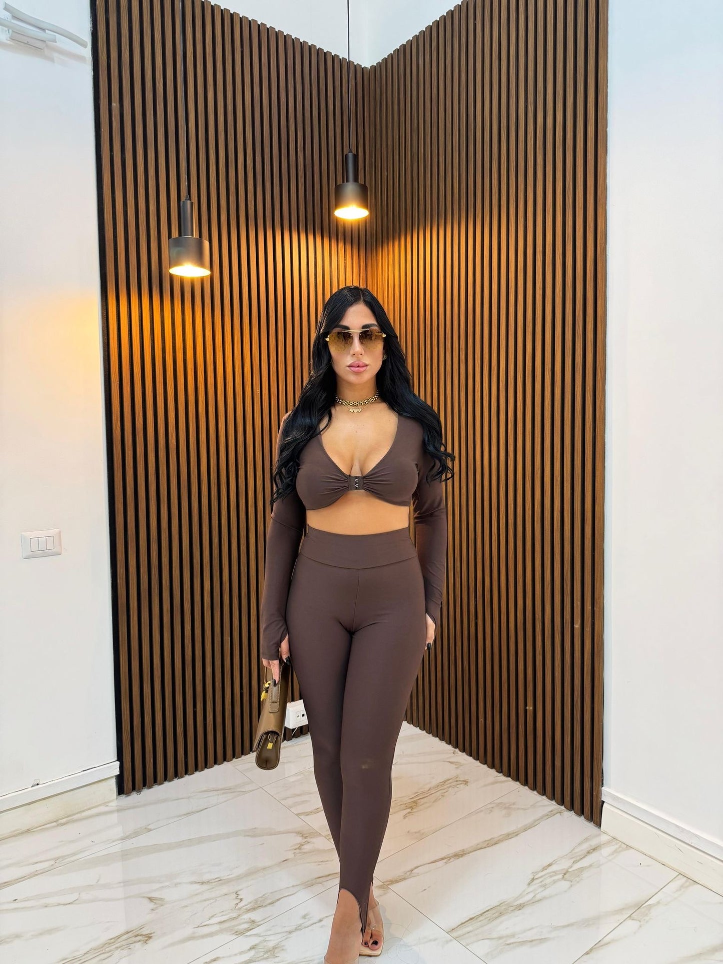 CORDINATO KETTY MARRONE