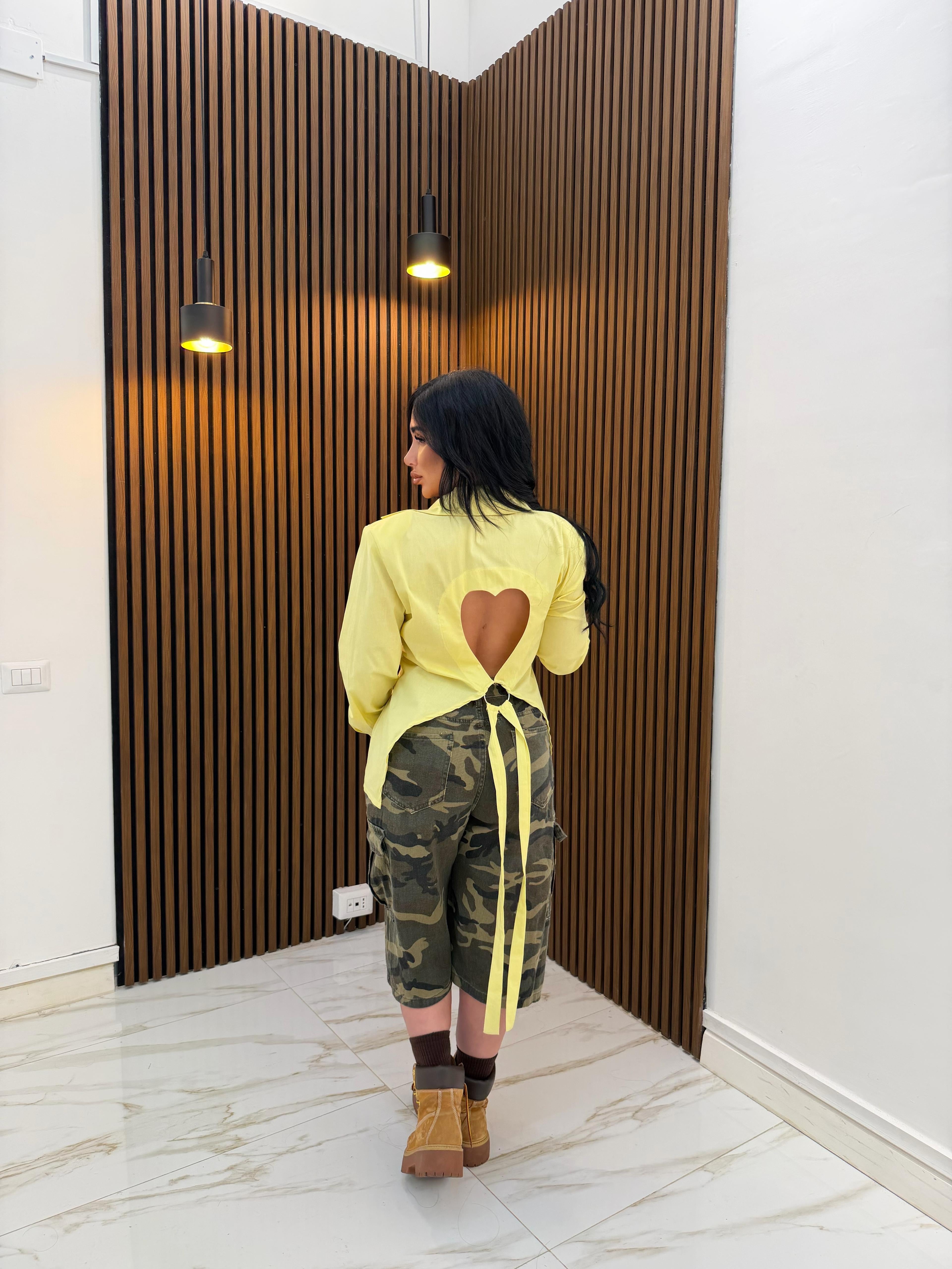 CAMICIA HEART GIALLO