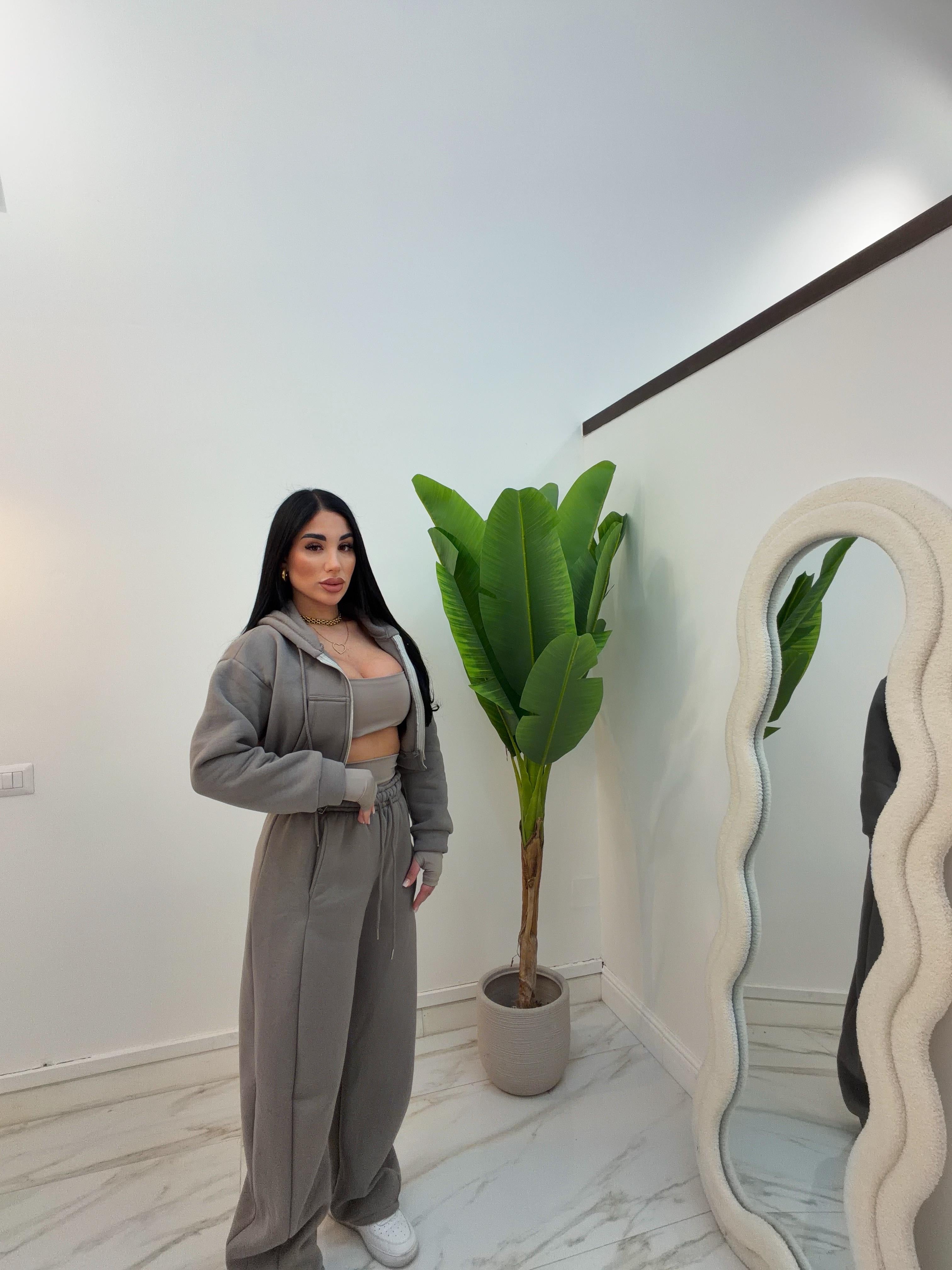 CORDINATO 3 PEZZI FANGO