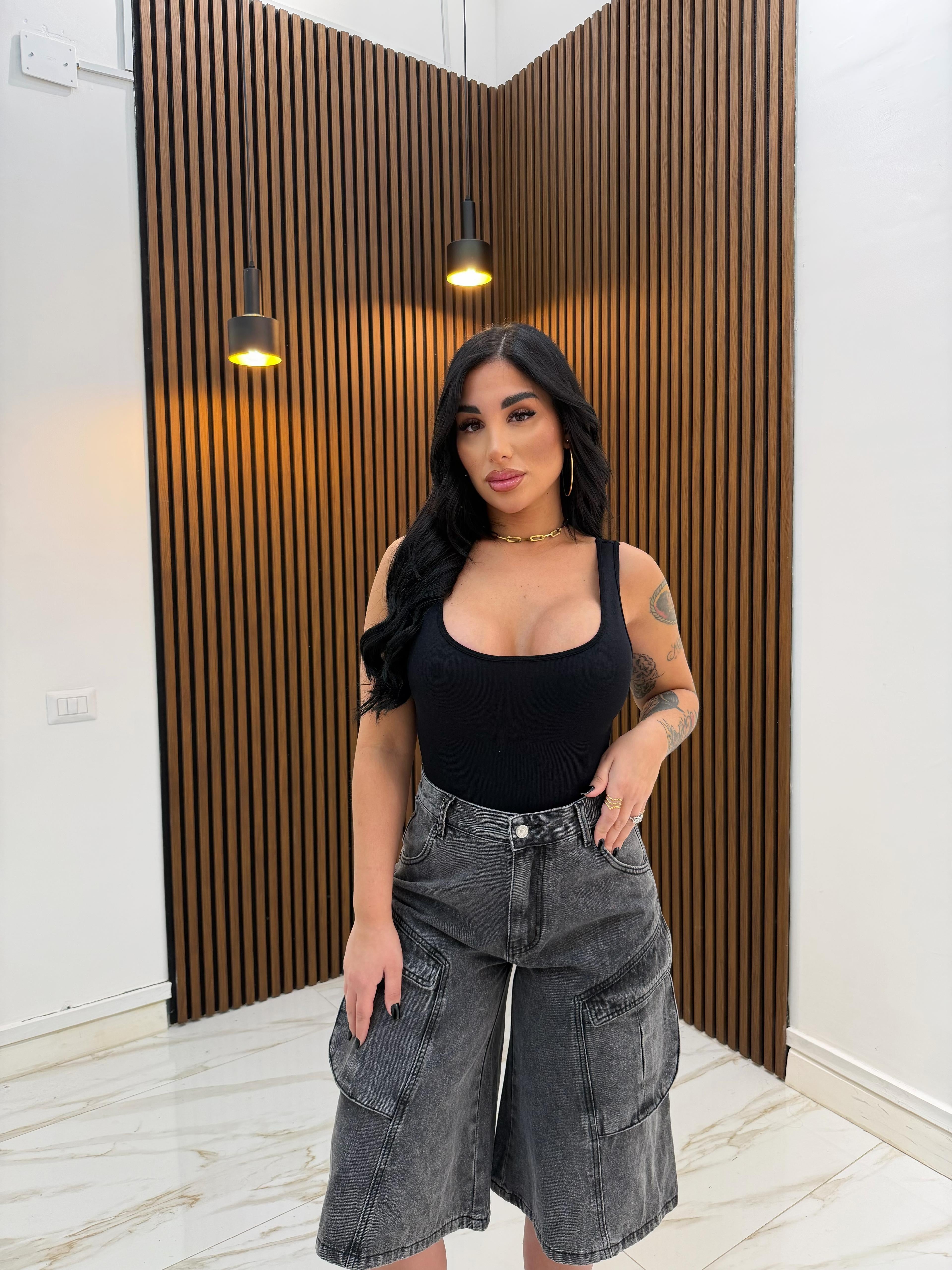 BODY A COSTINE MODELLANTE NERO