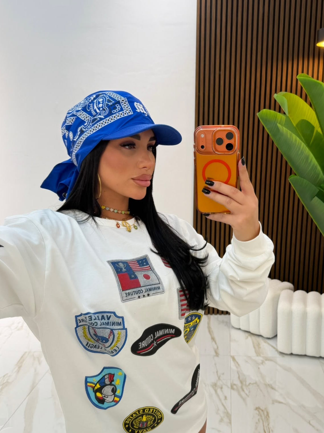 CAPPELLO BANDANA BLU