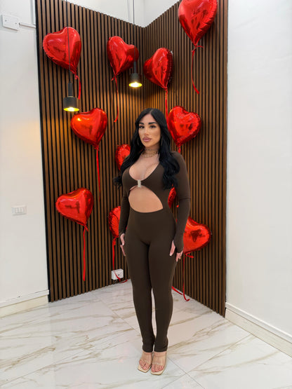 JUMPSUIT LILLY MARRONE