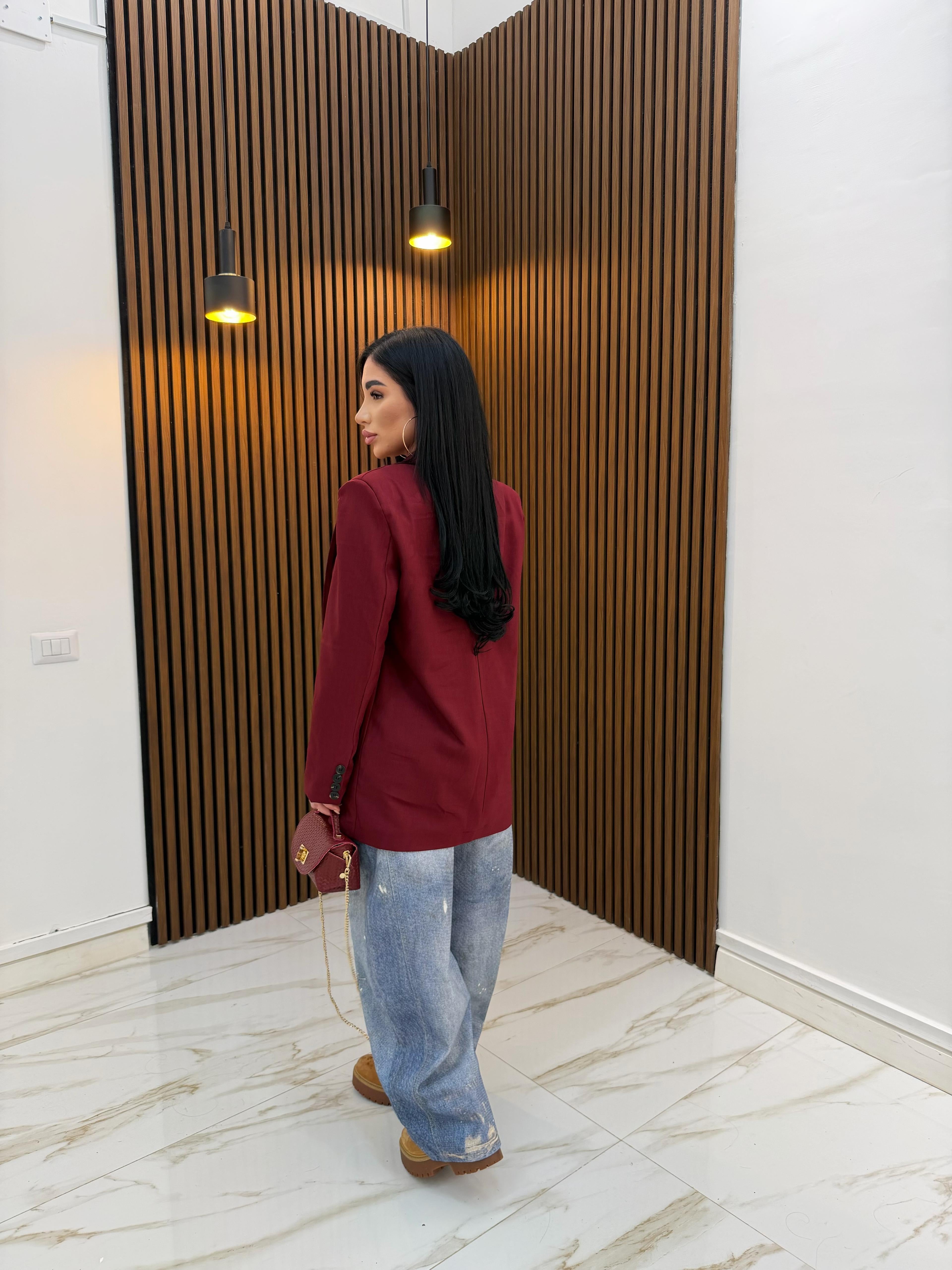 GIACCA OVER SIZE BORDEAUX