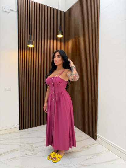 LONG DRESS CONCHIGLIA MAGENTA
