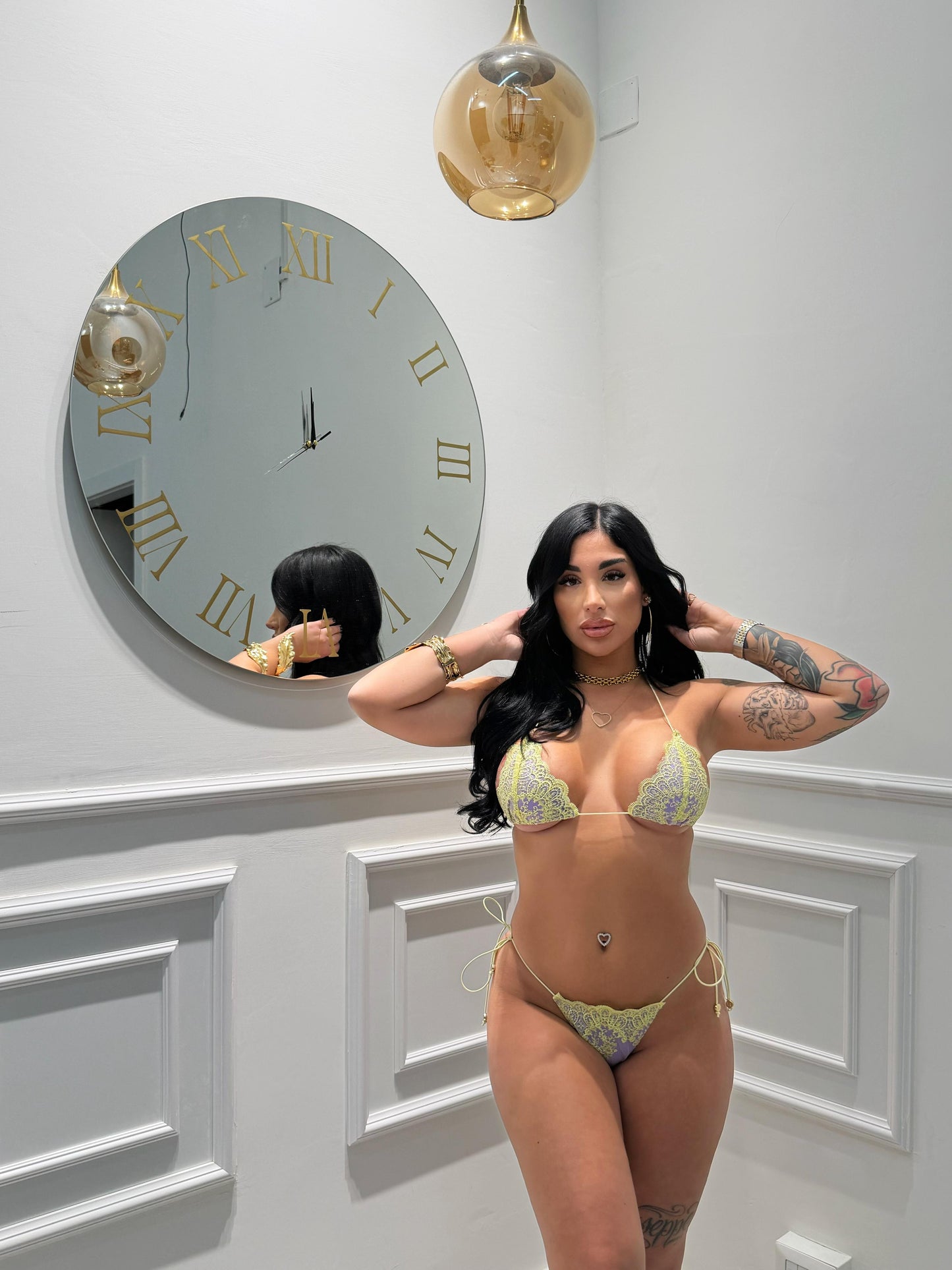 BIKINI IN MERLETTO VIOLA