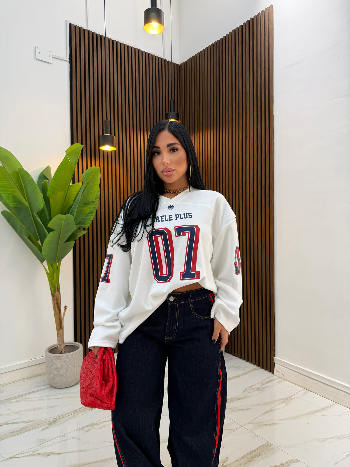 JEANS RED LINEE