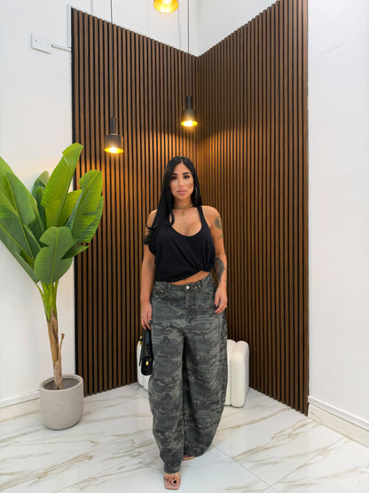 JEANS STRASS MILITARY