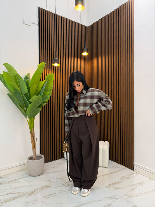 PANTALONE FASCIONE MARRONE