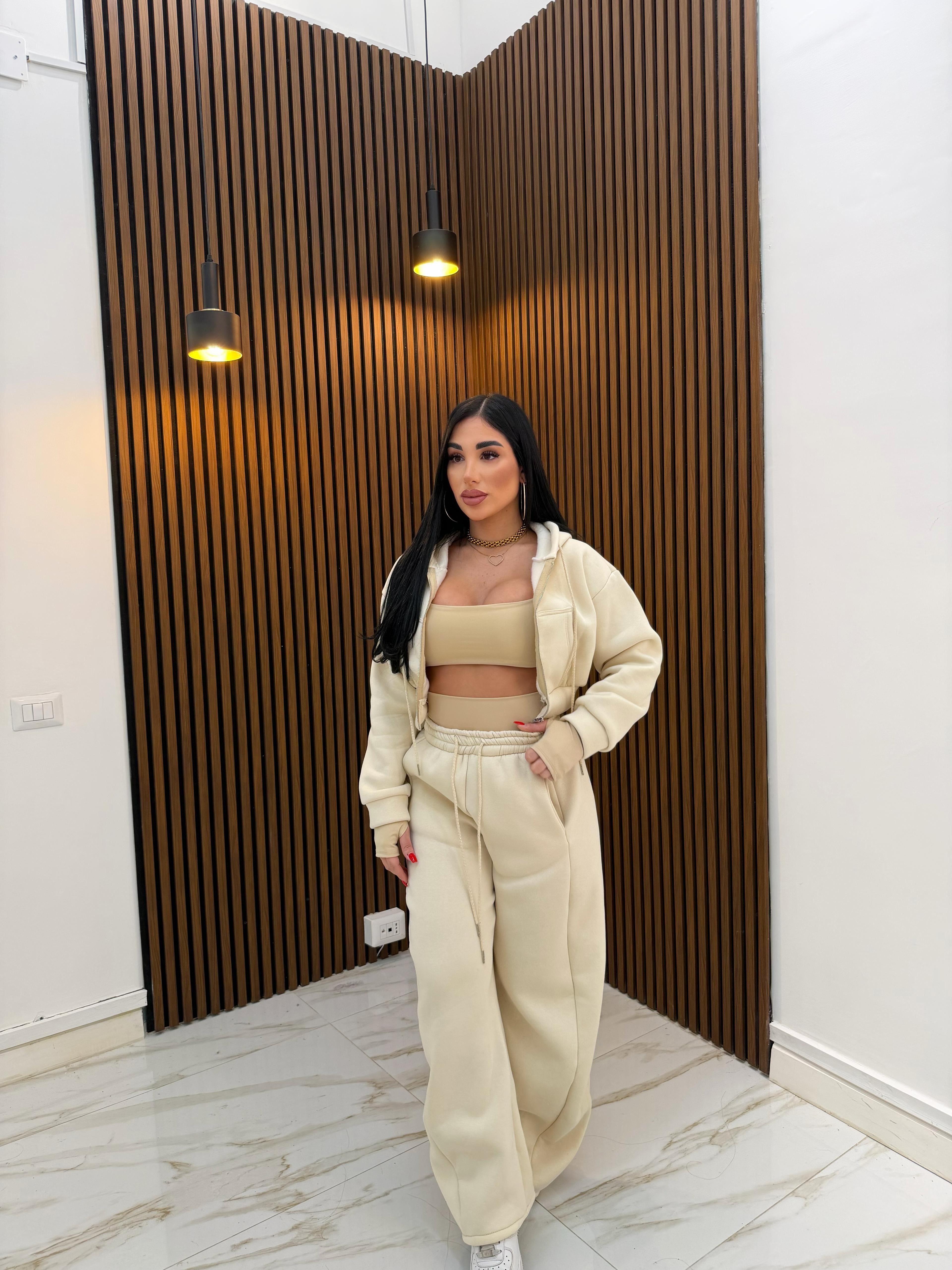 CORDINATO 3 PEZZI BEIGE